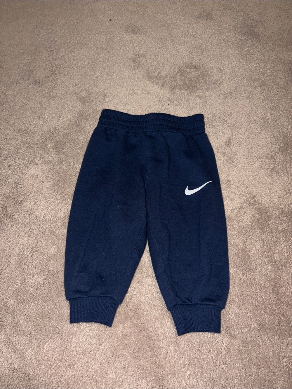 Nike Kids Navy Swoosh Fleece Joggers